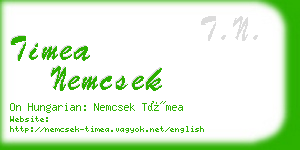 timea nemcsek business card